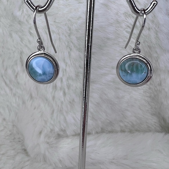 Genuine Larimar Necklace Earring Set - Picture 5 of 5